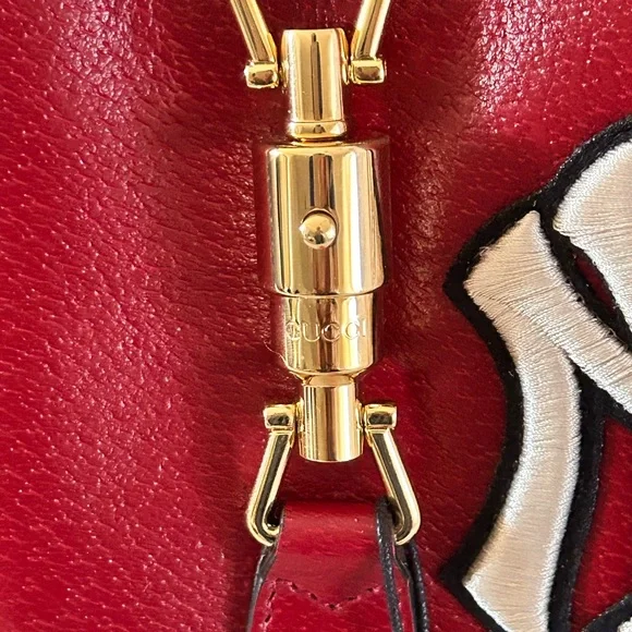 NWT-Gucci Jackie 1961 Handbag, Small, Leather handbag, Yankees,Baseball, Luxury, - Picture 6 of 16